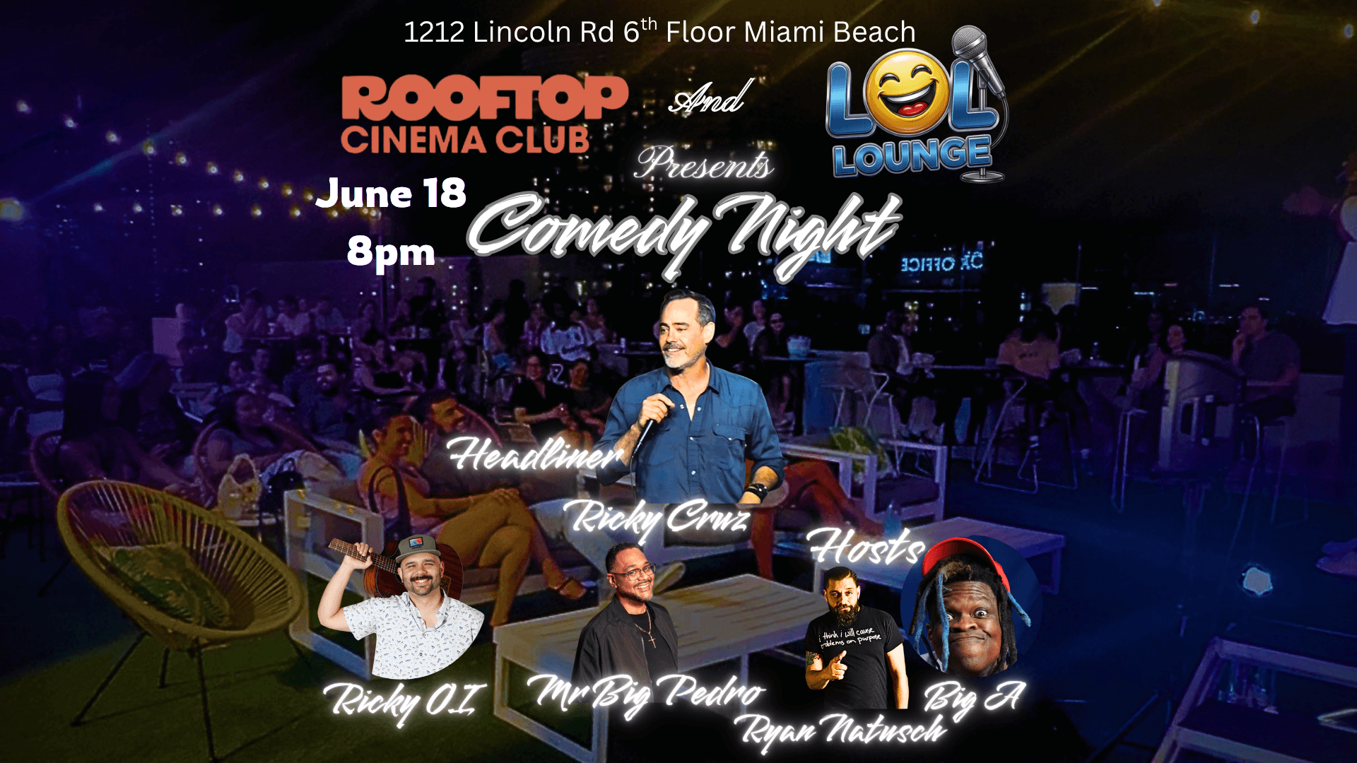 Ricky Cruz Headlining the Roof show artwork